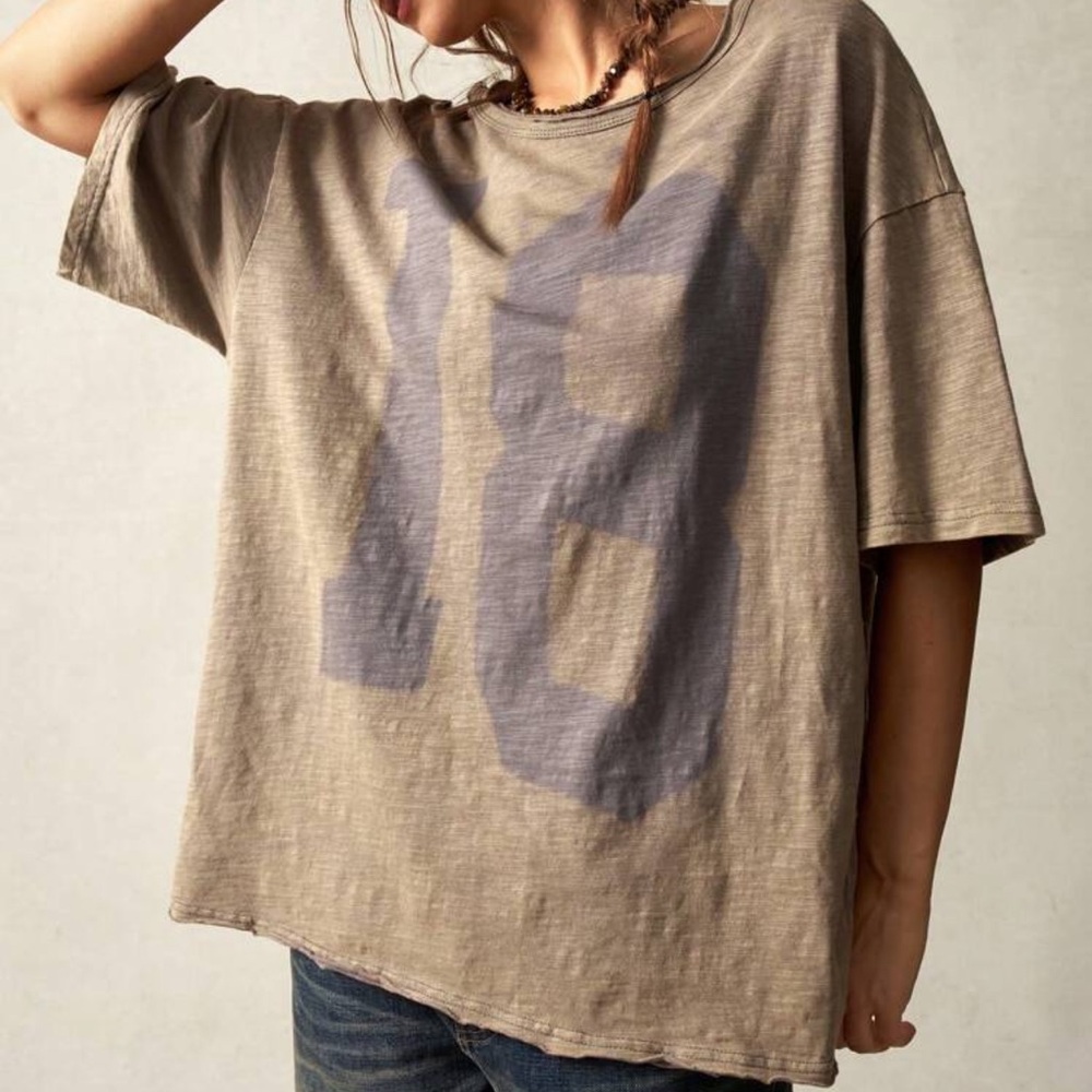 Bohemian Mineral Wash Oversize Top XS S M L XL